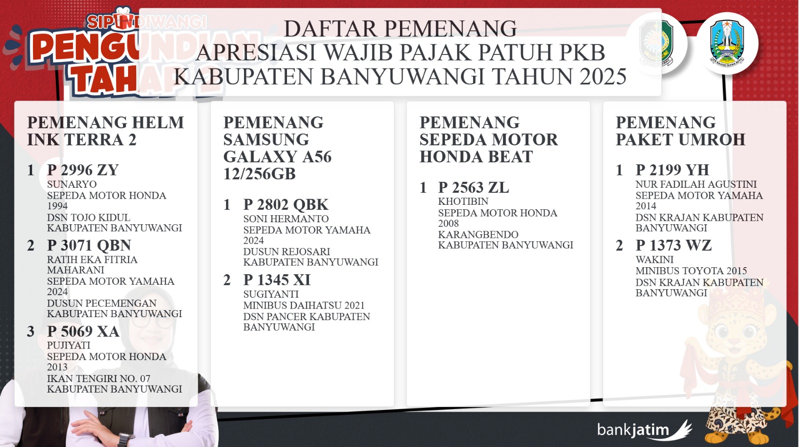 Gambar ✨ Apresiasi Wajib Pajak Patuh PKB 2025 – Kabupaten Banyuwangi